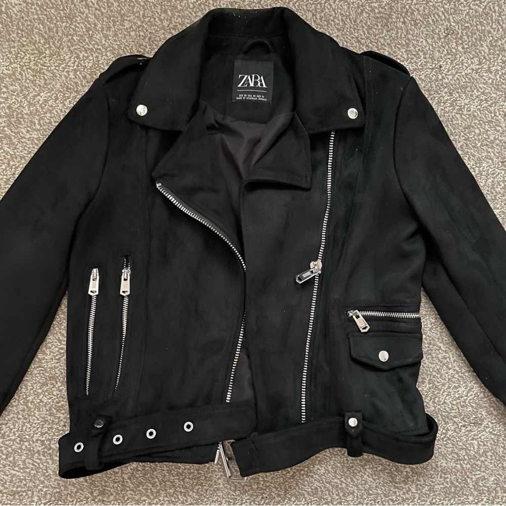 Zara Suede Biker Jacket